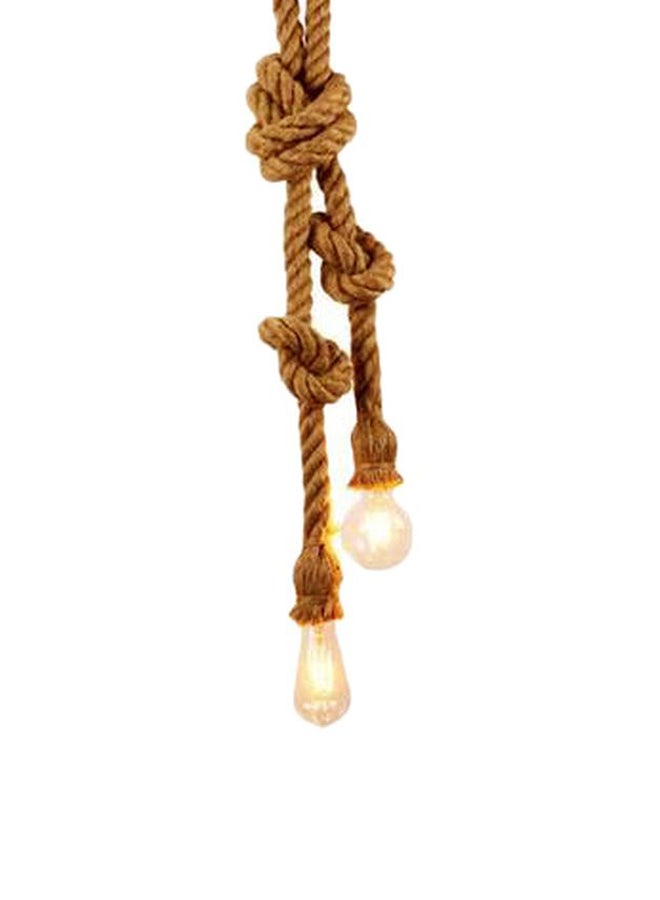 Double Head Rope Pendant Light Beige/Clear 100cm - Image 1