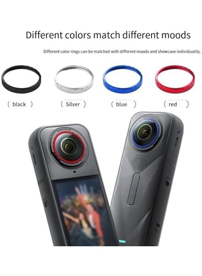 مجموعة عدسات استبدال Blue Insta360 X5 الاحترافية، عدسات كاميرا زجاجية بصرية مع حلقة ألومنيوم وأداة إزالة - Image 3
