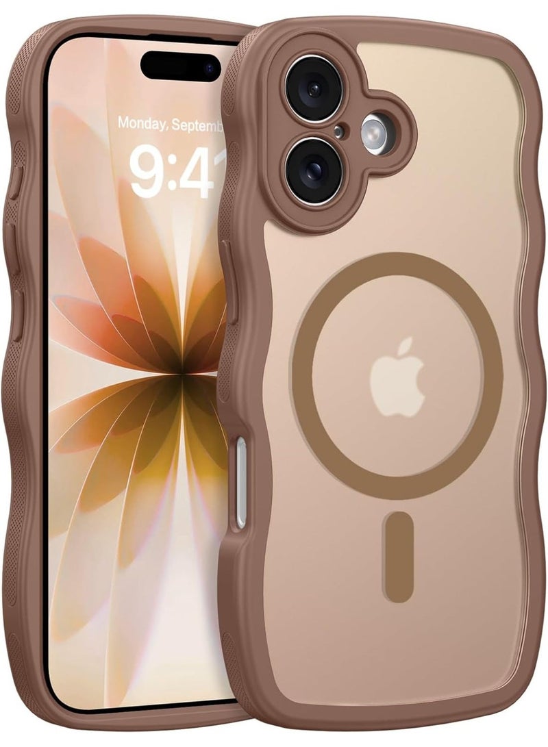 V.nice Magnetic for iPhone 17 Case Cute Wavy Full Camera Protection [Compatible with MagSafe] Translucent Matte Anti-Slip Bumper Women Girls Boys Protective Cover - Image 1