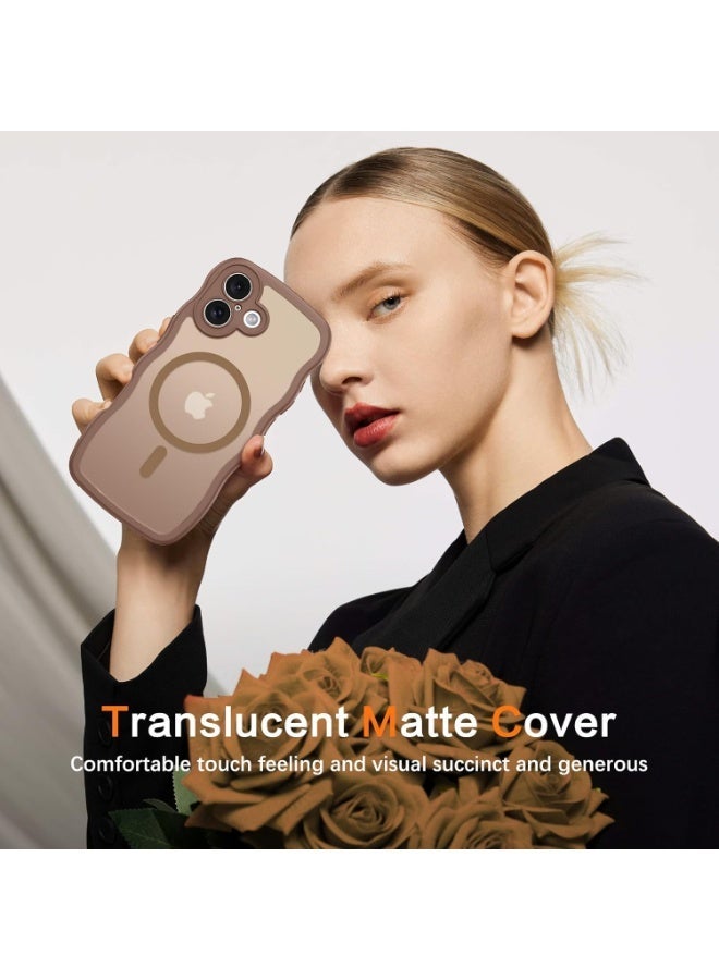 V.nice Magnetic for iPhone 17 Case Cute Wavy Full Camera Protection [Compatible with MagSafe] Translucent Matte Anti-Slip Bumper Women Girls Boys Protective Cover - Image 4