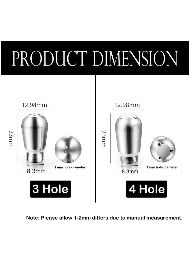 Generic - Coffee Maker Steam N3&4 Hole Nozzle, 304 Stainless Steel Steam Wand Milk Foam Spout with Multiple Holes Steam Wand Tip for Breville 8 Series Espresso Machine Steam Wand Tip Part Replacement - Image 1