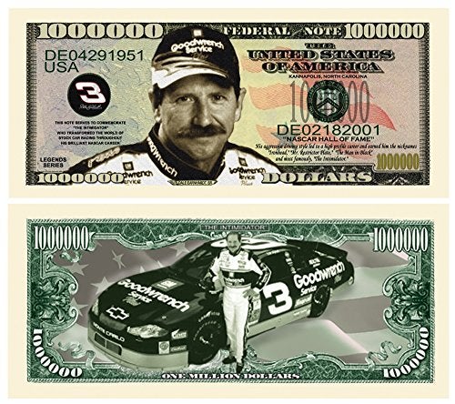 American Art Classics Dale Earnhardt Million Dollar Novelty Bill Collectible - Image 1