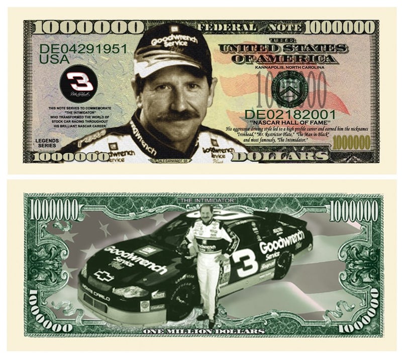American Art Classics Dale Earnhardt Million Dollar Novelty Bill Collectible - Image 4