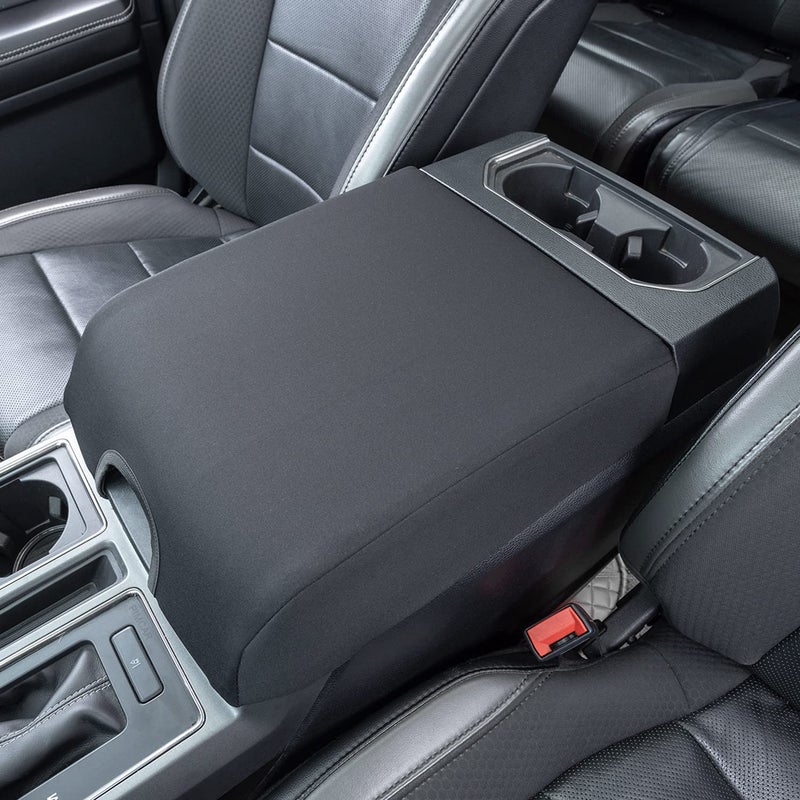 PIMCAR Center Console Cover for Ford 2015-2020 F150, 2017-2022 F250 F350 F450, 2018-2024 Expedition Interior Accessories Soft Cozy Neoprene Armrest Cover Protector (Bucket Seat Only) - Image 1