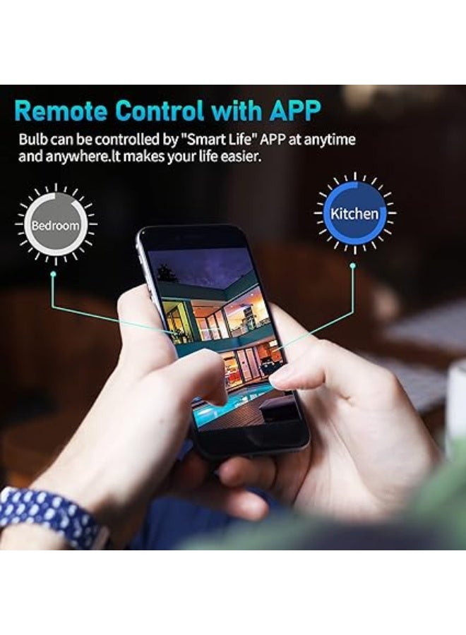 Sky-Touch Smart Light Bulb, Multi Color Changing Dimmable Smart Wifi And Bluetooth Compatible With Alexa And Google Home Assistant - Image 5