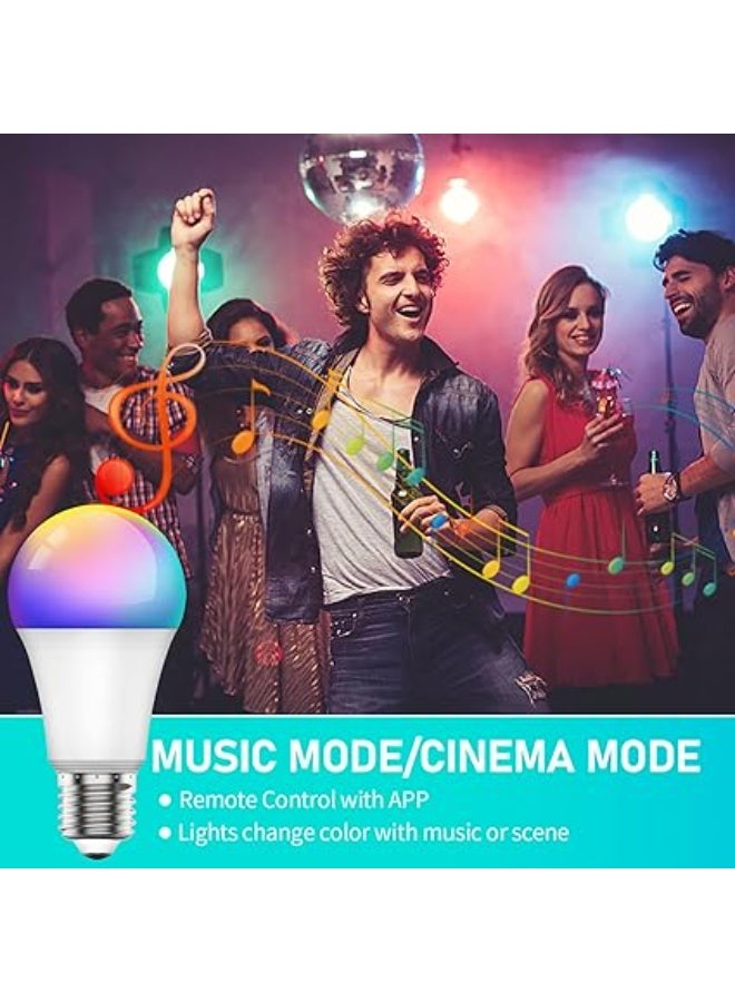 Sky-Touch Smart Light Bulb, Multi Color Changing Dimmable Smart Wifi And Bluetooth Compatible With Alexa And Google Home Assistant - Image 2