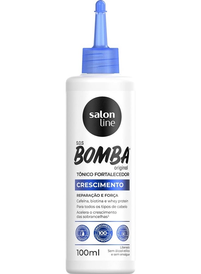 Salon Line Linha SOS Bomba (Original) - Tonico Fortalecedor Crescimento Acelerado 100 Ml - (Salon Line - SOS Bomb (Original) Collection - Fast Growth Strengthening Tonic 3.38 Fl Oz) - Image 1