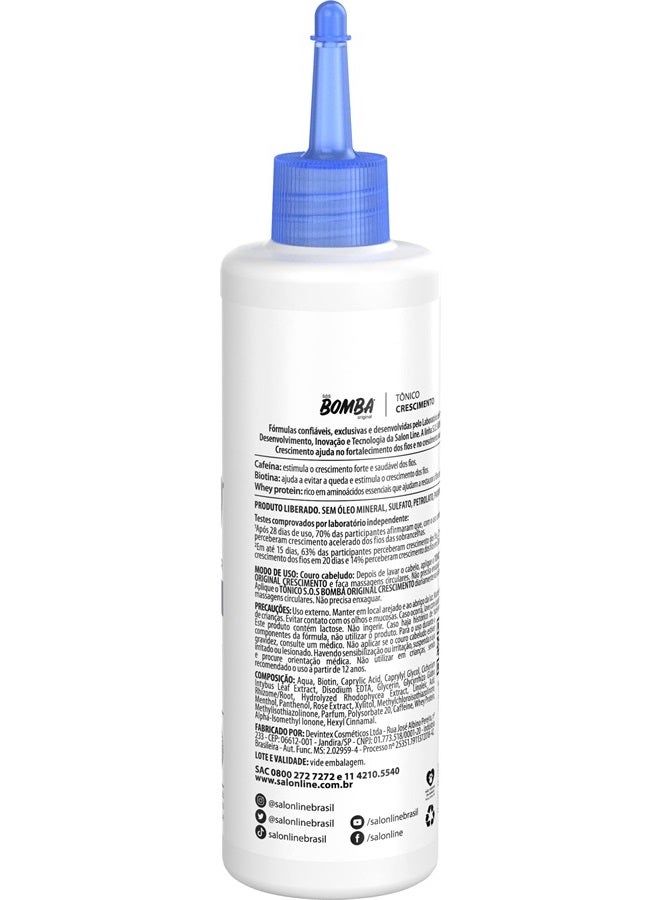 Salon Line Linha SOS Bomba (Original) - Tonico Fortalecedor Crescimento Acelerado 100 Ml - (Salon Line - SOS Bomb (Original) Collection - Fast Growth Strengthening Tonic 3.38 Fl Oz) - Image 2