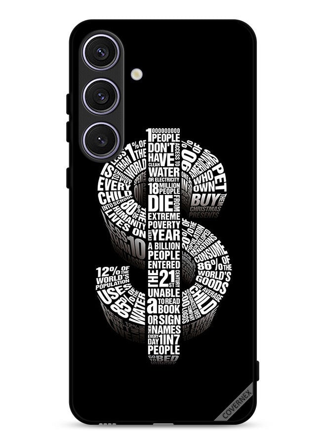 Covernex Samsung Galaxy S25 FE Protective Case Cover Calligraphy Dollar - Image 1