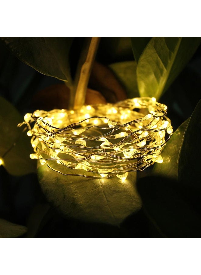 NIBEMINENT 100 LED 8 Mode Solar Outdoor String Light For Christmas Yellow 6x24centimeter 6x24cm - Image 2