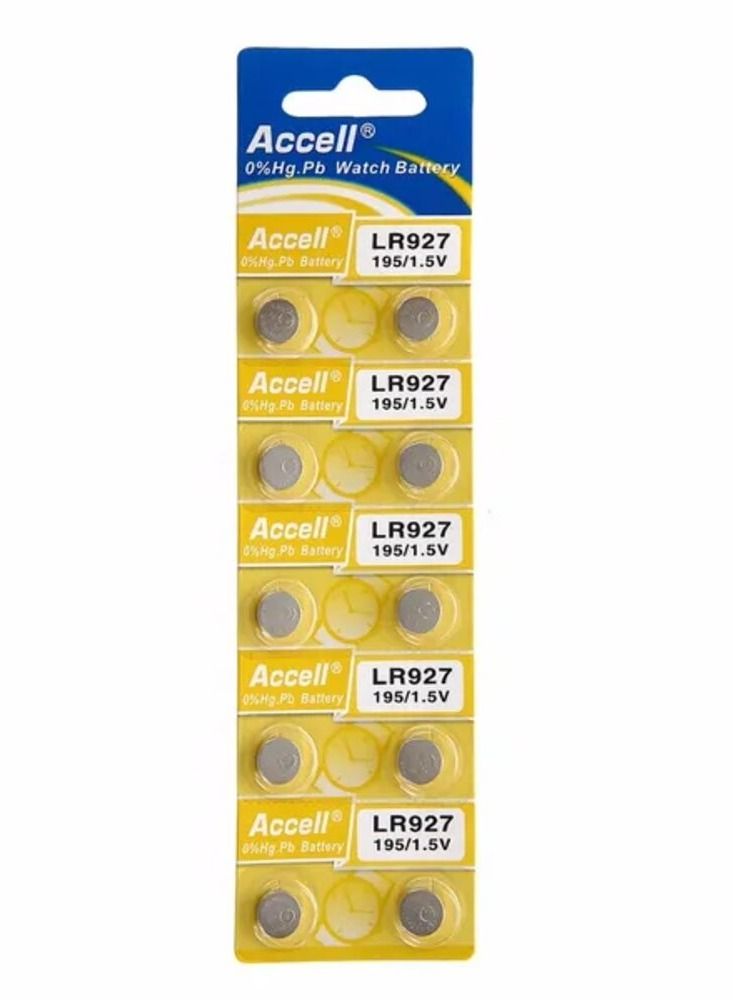 10-Pieces Accell AG7 LR927 (195) Alkaline 1.5V Batteries