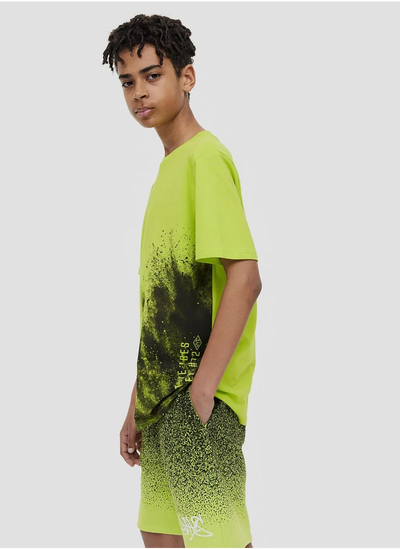 اتش اند ام Kids Graphic Print Paper Bag Shorts