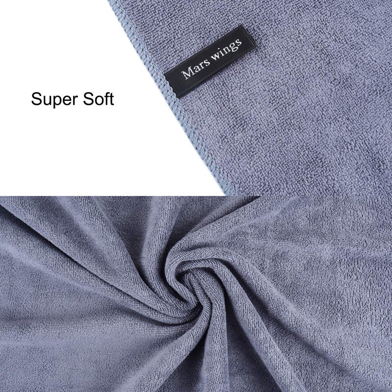 Mars wings Oversized Microfiber Bath Towel (Bath Sheet), 1 Pack (32 x 71 Inch), Extra Large Super Absorbent, Quick Fast Dry, Soft Eco-Friendly Towel for Body, Bathroom, Travel (1PCS Grey) - Image 4