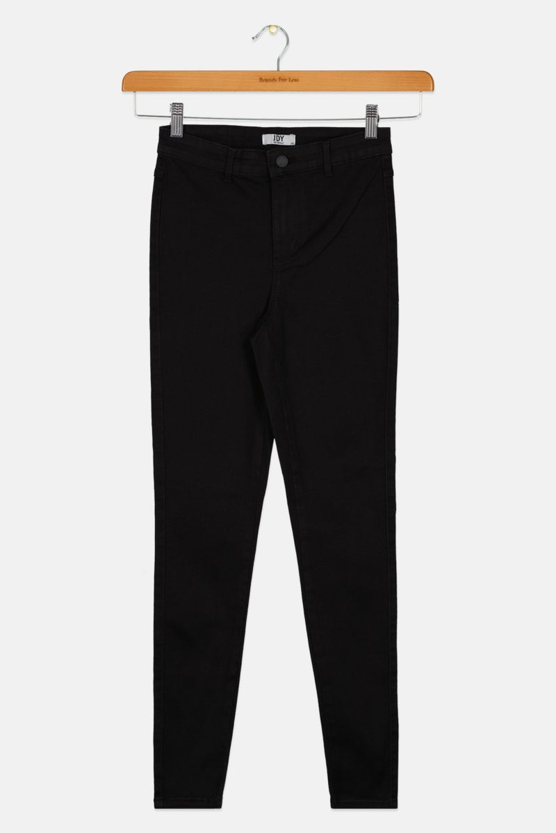 JDY Women Regular Fit Washed Stretchable Jeans, Black - Image 2