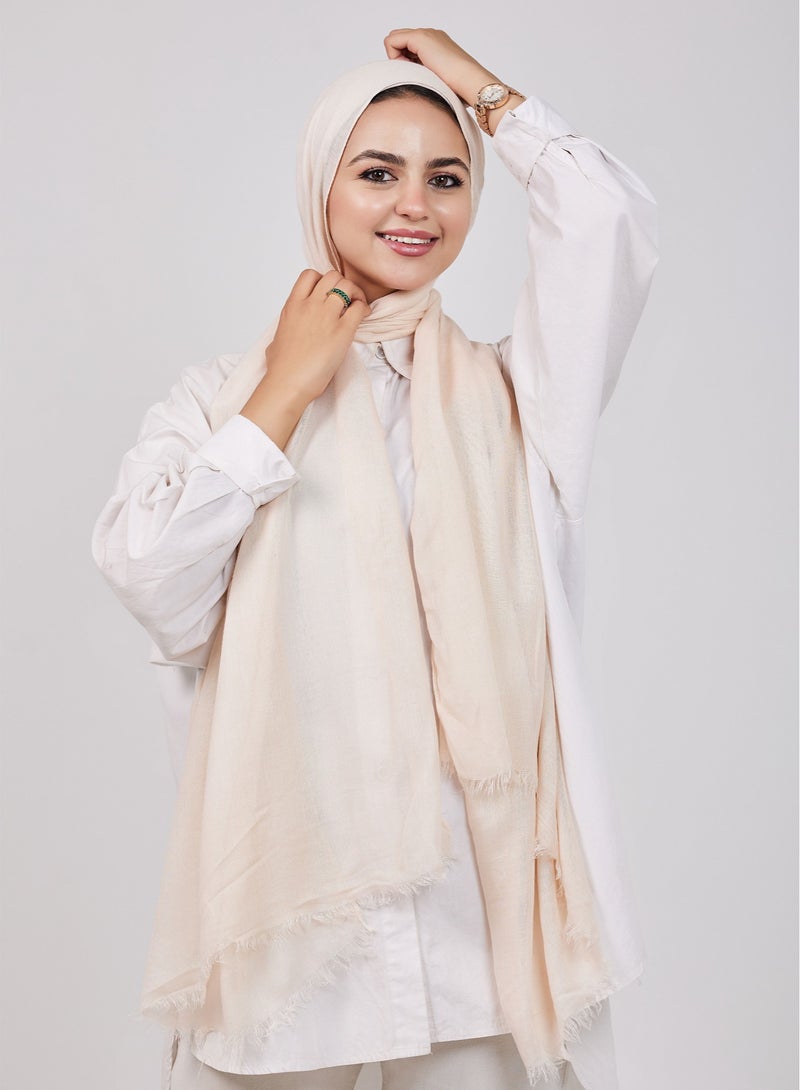 Plain Cotton Modal Veil - Red beige 95  - Image 2