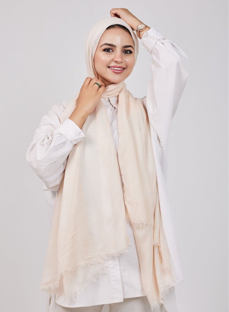 FLOWER Plain Cotton Modal Veil - Red beige 95 - Image 1