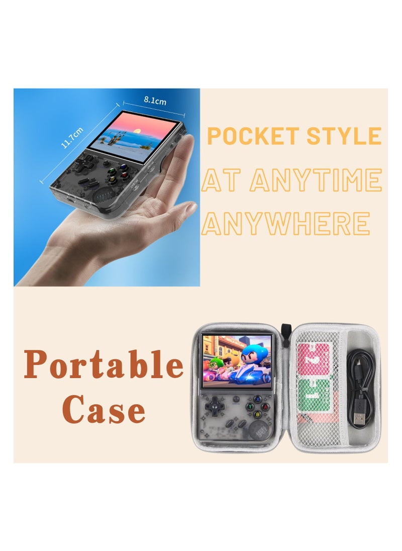 ANBERNIC  - RG35XX Plus Retro Handheld Game Console With Bag, Support HDMI TV Output 5G WiFi Bluetooth 4.2 , 3.5 Inch IPS Screen Linux System Built-in 64G TF Card 5515 Games (RG35XX Plus-Black With Bag) - Image 1