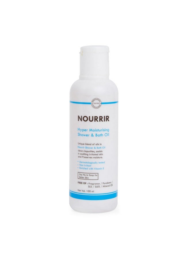 NOURRIR - NOURRIR Hyper Moisturizing Shower & Bath Oil, All Skin Types| Dunaliella Salina & Vitamin E. (100 ML) - Image 1