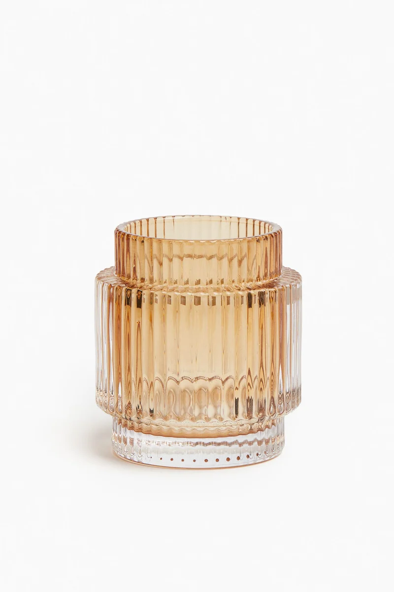 H&M Glass candle holder