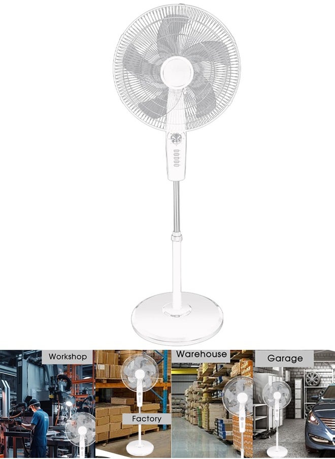VUCATIN 18 inch Oscillating Pedestal Fan  Standing Floor Fan with Pedestal Base Adjustable Height  Timer 4 Speeds 90-Degree Oscillating Standing Fan for Bedroom Living Room Office & Dorm (A-White)  - Image 1