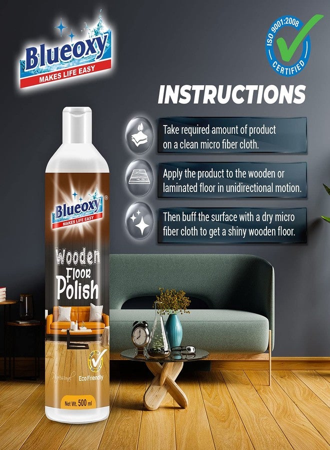 BLUEOXY Wood & Laminate Floor Polish Gel | Conditioner | Floor Shiner | High Gloss | Wooden Floor Maintainer | Extends Life of Wooden Floors | Ecological Formulation | 500 ML | QTY 2 - Image 3