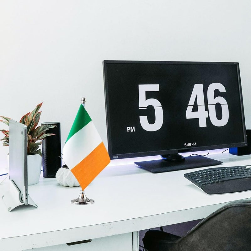 mflagperft Ireland Flag Irish Flags, Small Mini Irish Desk Flag, Used for Table Office Classroom Home Patriotic Events Decorations - Image 3