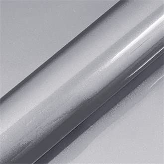 WISDOM Wrap Sheet Sticker and Decal Roll Film Sticker Decal for Car and Bike & Bubble Free Vinyl Silver Metallic Wrap (12 x 50 inches, Glossy Metallic Silver Wrap) - Image 1