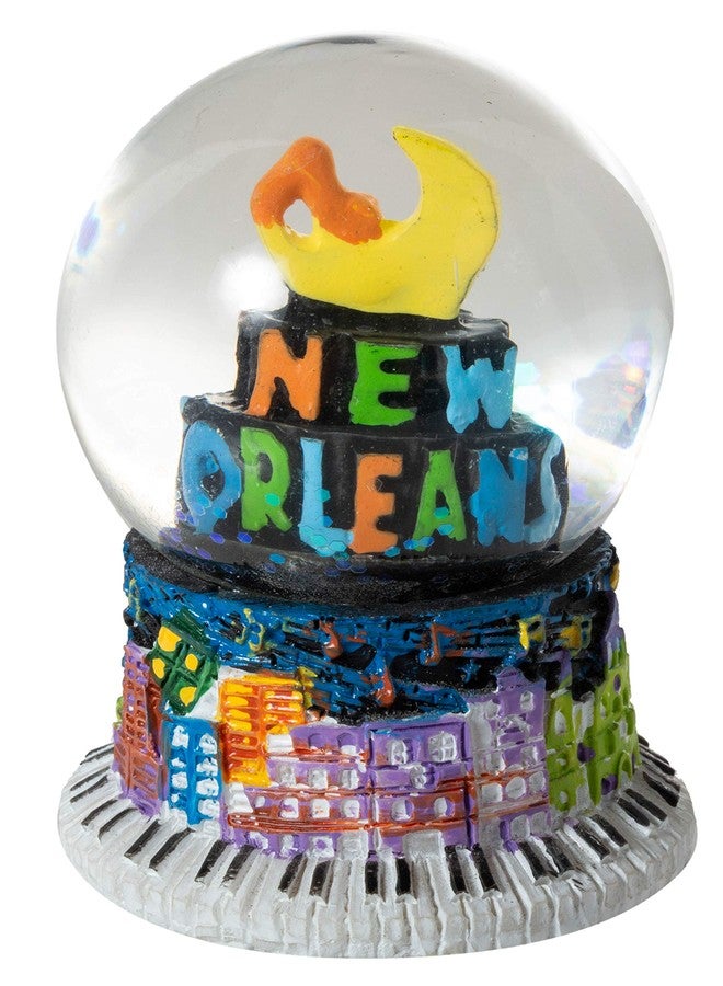 Artisan Owl New Orleans French Quarter Sky Mosiac 50mm Mini Souvenir Water Snow Globe - Image 1