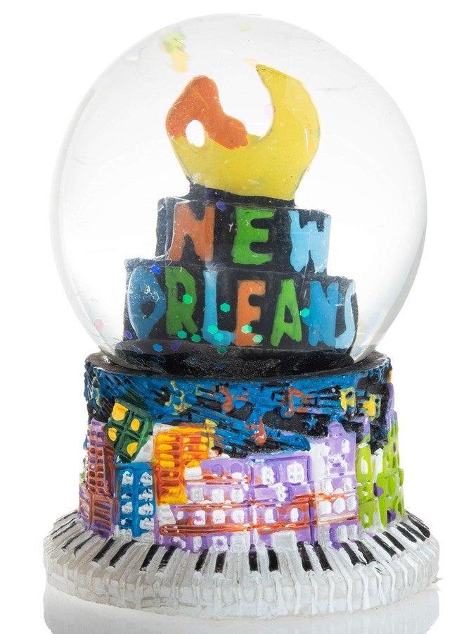 Artisan Owl New Orleans French Quarter Sky Mosiac 50mm Mini Souvenir Water Snow Globe - Image 2