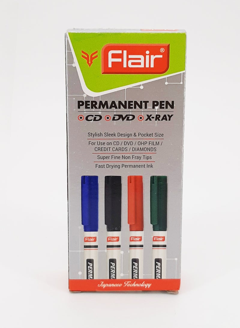Flair طقم أقلام دائمة 10 قطع، أسود - Image 1