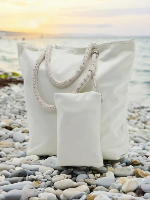 Favora Women's Beach Bag with Wallet Gift - Cream