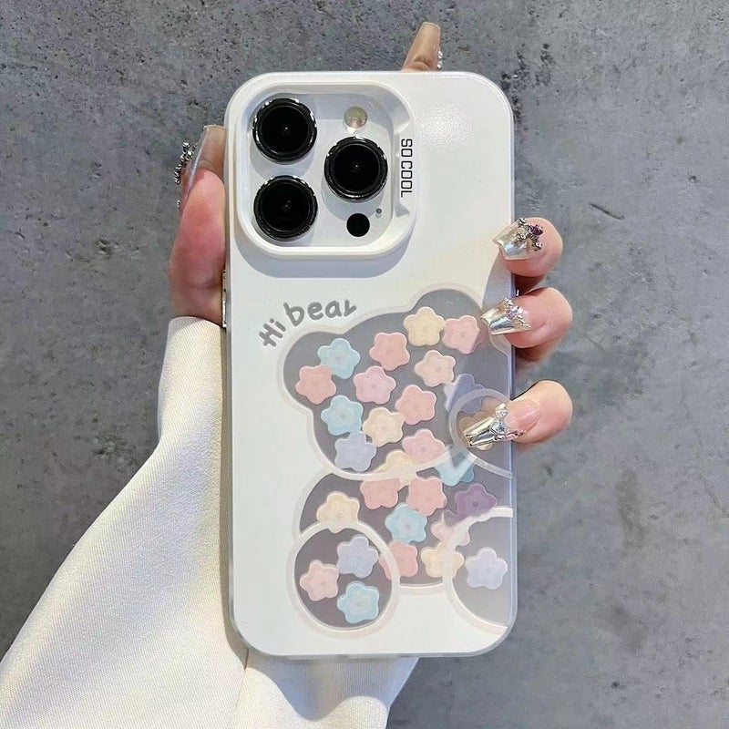Star Bear Color Silver Laser For Apple 15Promax Advanced Iphone14/13 Creative 11/12 Trend - Image 1