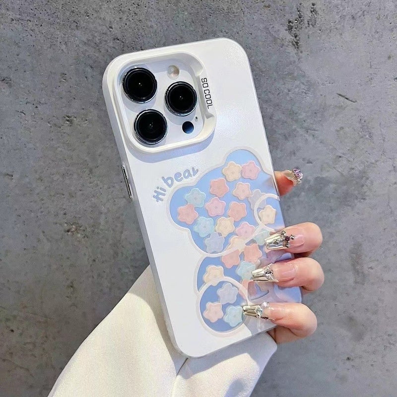 Star Bear Color Silver Laser For Apple 15Promax Advanced Iphone14/13 Creative 11/12 Trend - Image 3