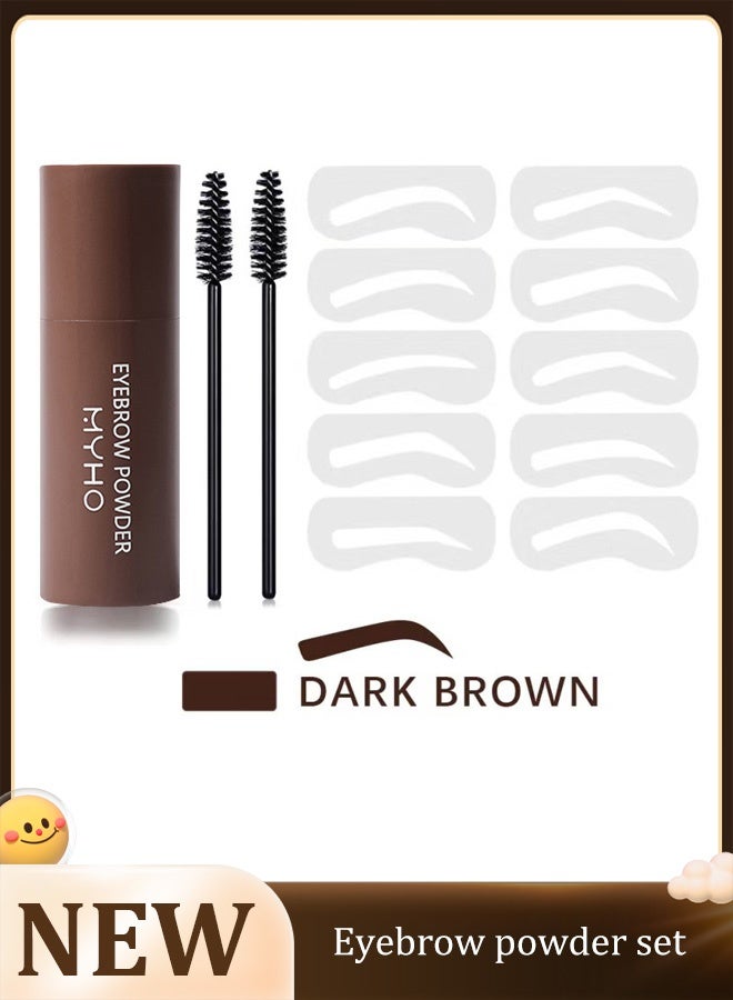 Generic （dark brown）Multi-functional eyebrow powder for defining eyebrows and filling in hairline  - Image 1