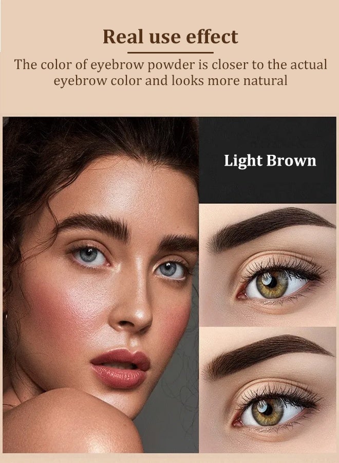 Generic （dark brown）Multi-functional eyebrow powder for defining eyebrows and filling in hairline  - Image 2