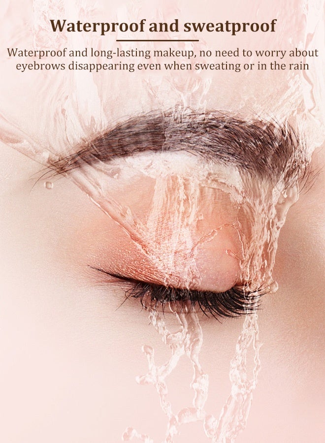Generic （dark brown）Multi-functional eyebrow powder for defining eyebrows and filling in hairline  - Image 3