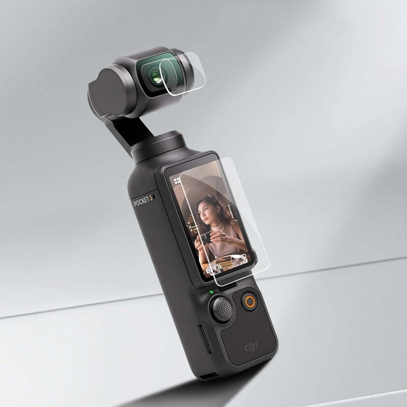 FCS حماية شاشة متوافقة مع كاميرا DJI Pocket 2 | واقي مرن مضاد للصدمات 9H، واقي شاشة عدسة الكاميرا، 2 قطعة. - Image 5