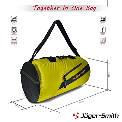 Jager_Smith Jager-Smith GB 700 Multipurpose Gym Bag with Shoe Compartment (Lime) - Image 3