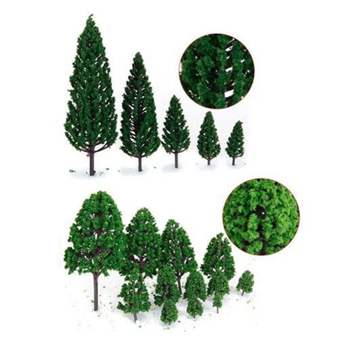 OrgMemory 36pcs Mixed Model Trees, 1.5-6 inch(4-16 cm), Diorama Supplies, Model Grass, Miniature Trees for Projects with No Bases - Image 5
