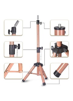 Wig Stand Tripod Mannequin Head Stand, Adjustable Heavy Duty Wig Head Stand for Cosmetology Hairdressing Training(40 Inches)