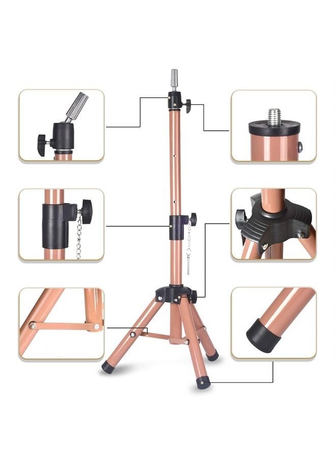 Smilco - Wig Stand Tripod Mannequin Head Stand, Adjustable Heavy Duty Wig Head Stand for Cosmetology Hairdressing Training(40 Inches) - Image 1