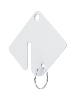 Excefore Rack Key Tags, 60 Pcs 1.5 Inch Key Tags Blank, Plastic Round Split Ring Durable Key Identify Tags, Bulk Key Tags for Key Cabinet Lockers Sturdy Frosted Item Identifiers for Home Offices  - Image 1