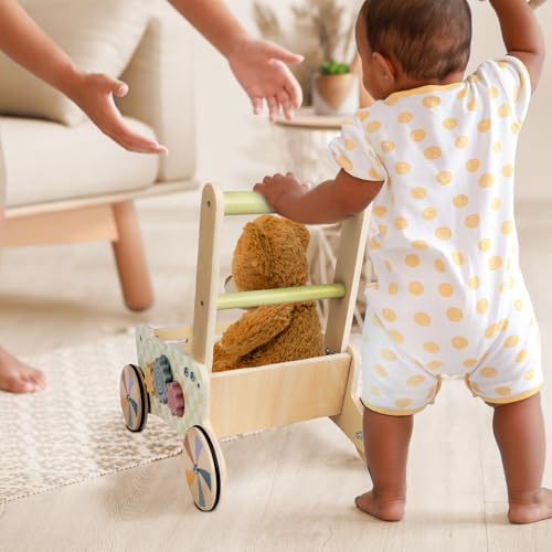 LOL-FUN Wooden Baby Walker with Wheels, Baby Push Walker for Baby Girl and Boy 12 Months, Walking Push Toys 1 Year Old Girl Boy Gifts - Image 5