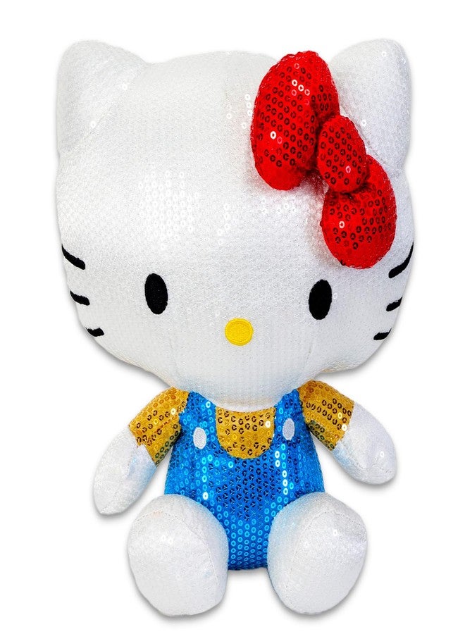 Hello Kitty Plush Toy Set - Bundle with 9.5" Hello Kitty Stuffed Doll with Sequins Plus Stickers, More | Plushie Doll for Kids, Girls - Image 2