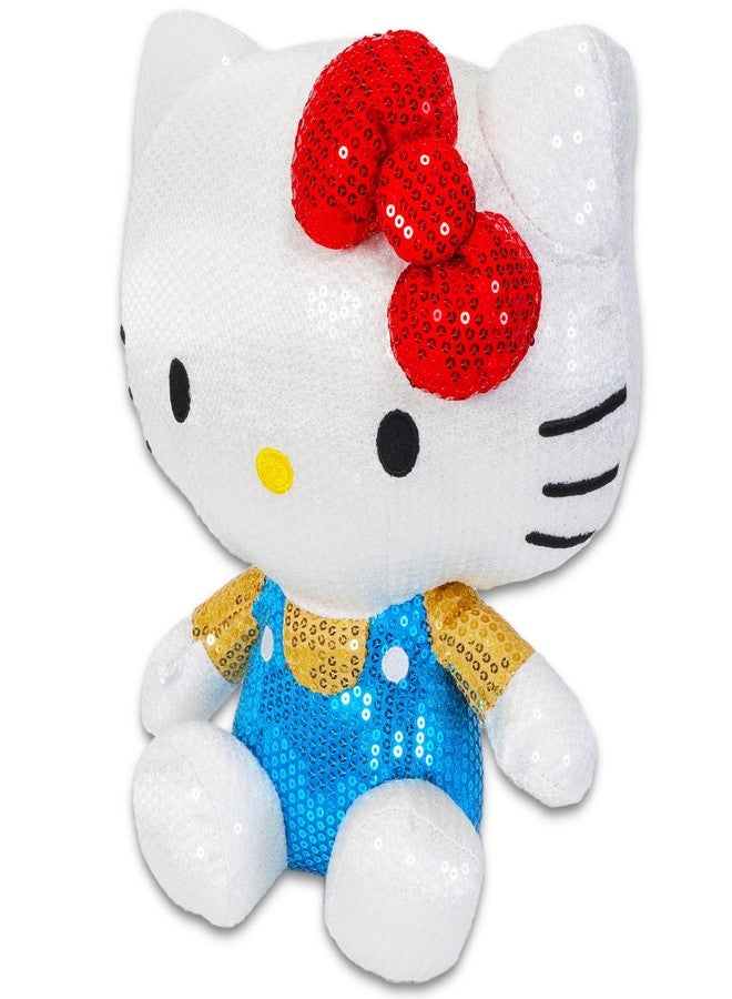 Hello Kitty Plush Toy Set - Bundle with 9.5" Hello Kitty Stuffed Doll with Sequins Plus Stickers, More | Plushie Doll for Kids, Girls - Image 3