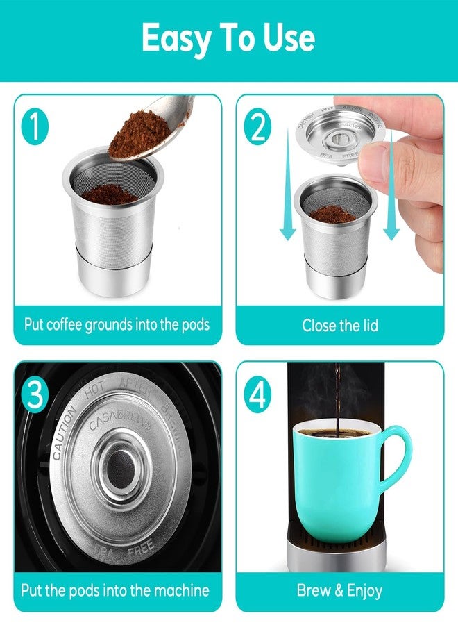 فلتر قهوة قابل لإعادة الاستخدام من نوع K Cup لماكينة Keurig 1.0، كبسولة قهوة قابلة لإعادة التعبئة من الفولاذ المقاوم للصدأ، كبسولة قهوة صديقة للبيئة قابلة لإعادة الاستخدام متوافقة مع Keurig Classic وElite وSelect وغيرها - Image 3