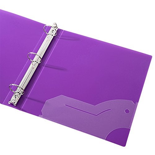 Filexec 3 Ring Binder, 1.5 Inch Capacity, Frosted, Letter Size, 6 Count (Pack of 1) Blueberry, Strawberry, Grape, Lemon, Lime, Tangerine (50160-6493) - Image 4