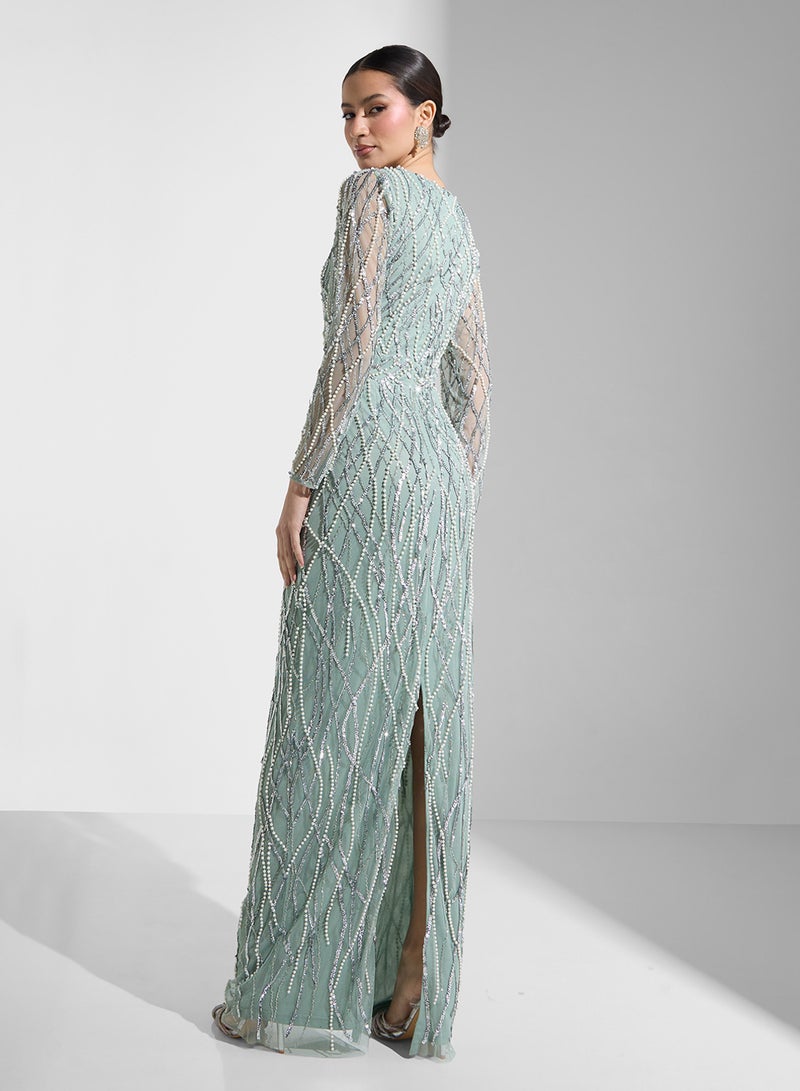 Namshi x Beaded Evening Dress - Image 2