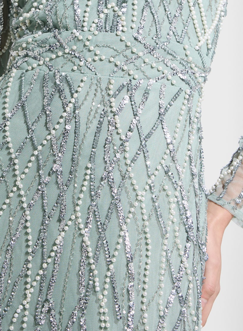 Namshi x Beaded Evening Dress - Image 4