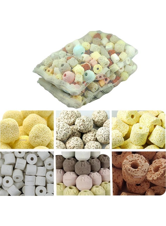COLOURFUL - Aquarium Filter Media | Improved Water Quality and Healthy Fish Tanks | Providing a Multi-Faceted Approach to Aquarium Filtration (450g Pack of 2, 6 in 1 Filter Media) - Image 1